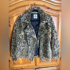 UNIF leopard print coat size small